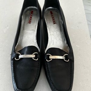 Prada black kitten heels